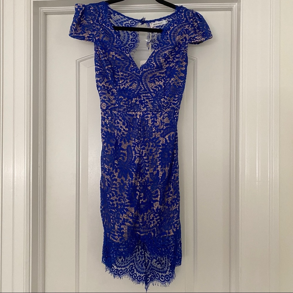 Hello Molly Cobalt Blue Lace Dress